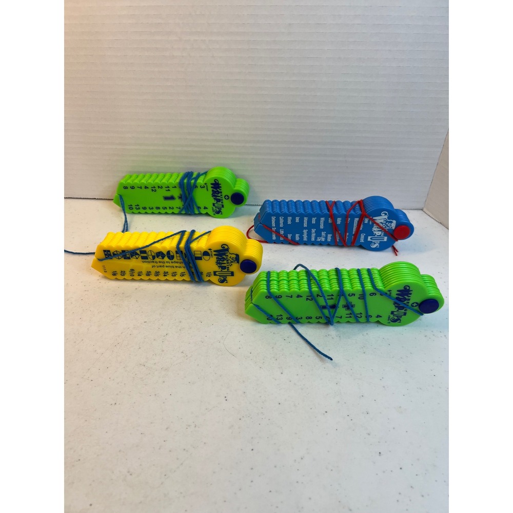 Learning Wrap-Ups Set of 4 Fractions States Capitals Addition Educational Toys
